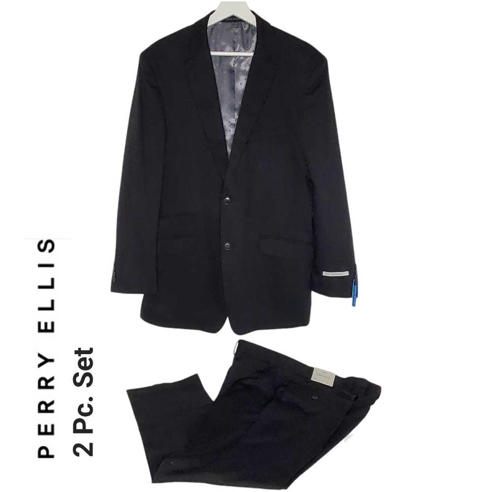 2 Pc. Perry Ellis Portfolio Slim Fit Suit